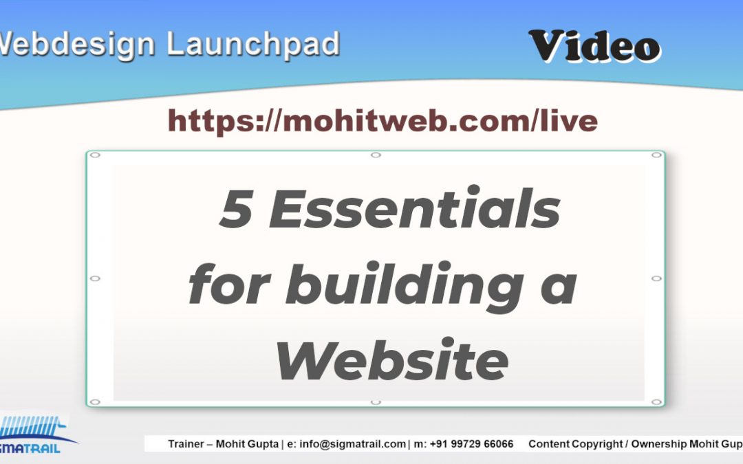 Video – Essentials for building a website