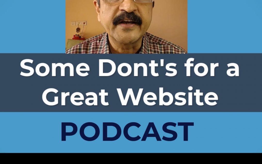 Podcast – Some Dont’s for a good Website